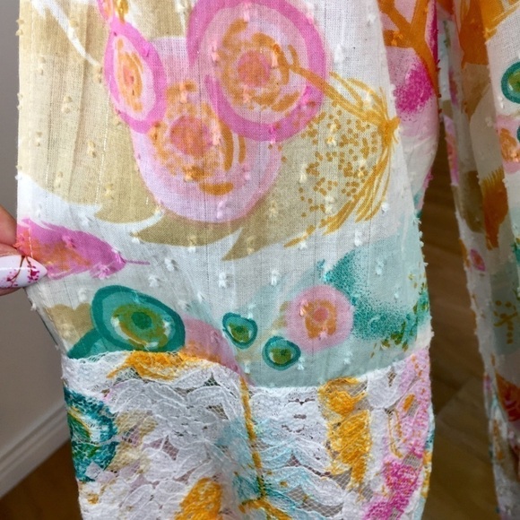 Vintage Y2K Bohemian Drop Waist Cotton Midi Dress - Picture 6 of 16